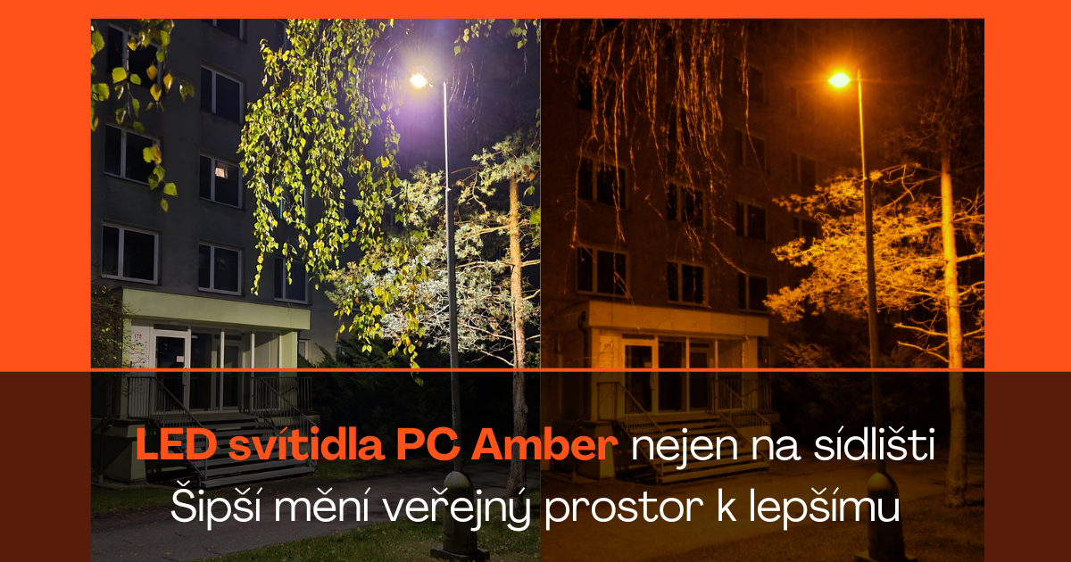 Světelná změna: LED svítidla PC Amber nejen na sídlišti Šipší mění veřejný prostor k lepšímu